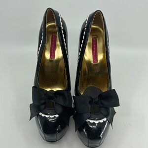 BORDELLO TEEZE 5.75” HIGH HEELS BLACK/WHITE PATENT